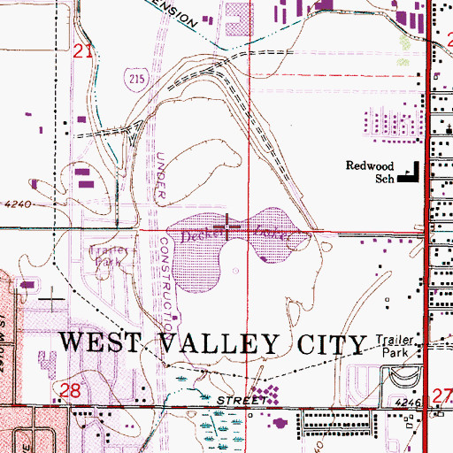 Topographic Map of Decker Lake, UT