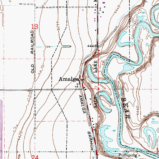 Topographic Map of Amalga, UT