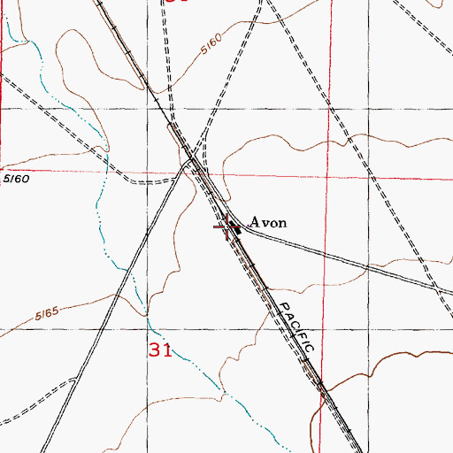 Topographic Map of Avon, UT