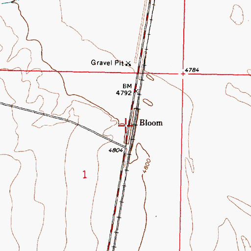 Topographic Map of Bloom, UT