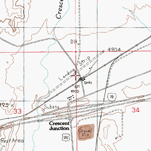 Topographic Map of Brendel, UT