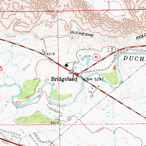 Topographic Map of Bridgeland, UT