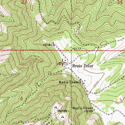 Topographic Map of Bruin Point, UT