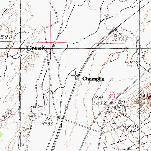 Topographic Map of Champlin, UT