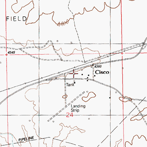 Topographic Map of Cisco, UT