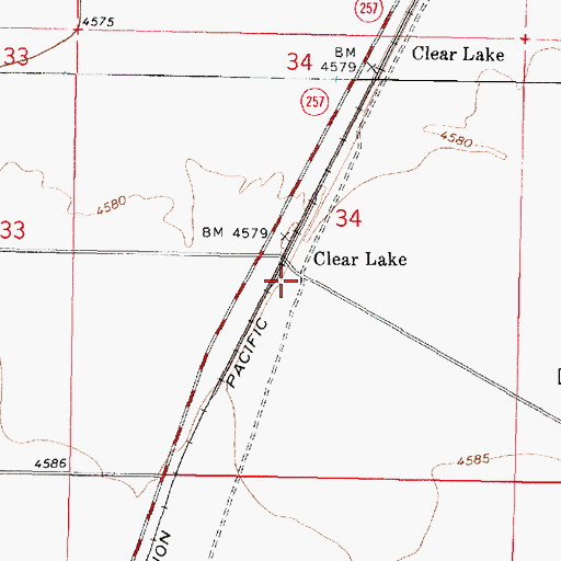 Topographic Map of Clear Lake, UT
