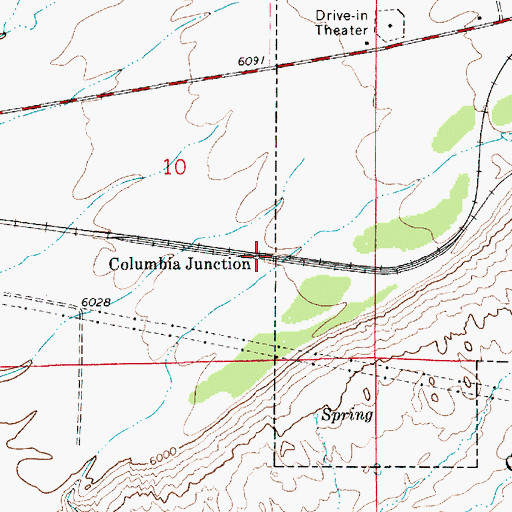 Topographic Map of Columbia Junction, UT
