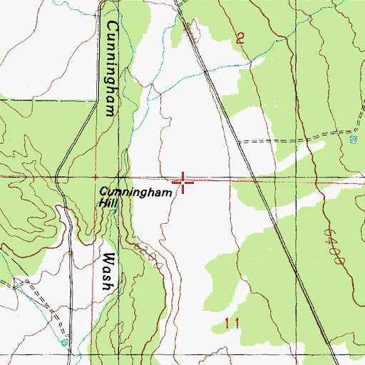 Topographic Map of Cunningham Hill, UT