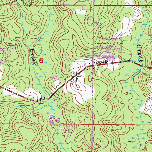 Topographic Map of Saint Stephens Bible Church, AL