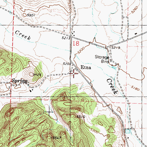 Topographic Map of Etna, UT