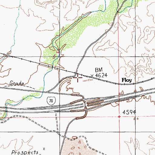 Topographic Map of Floy, UT