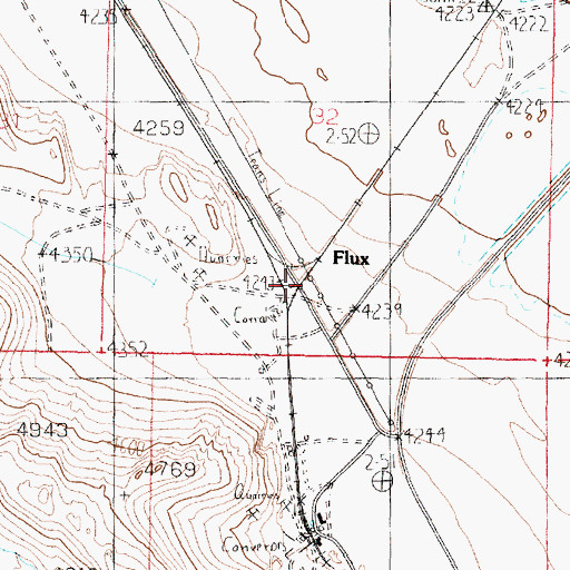Topographic Map of Flux, UT