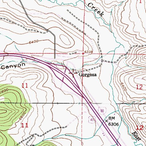 Topographic Map of Gogorza, UT