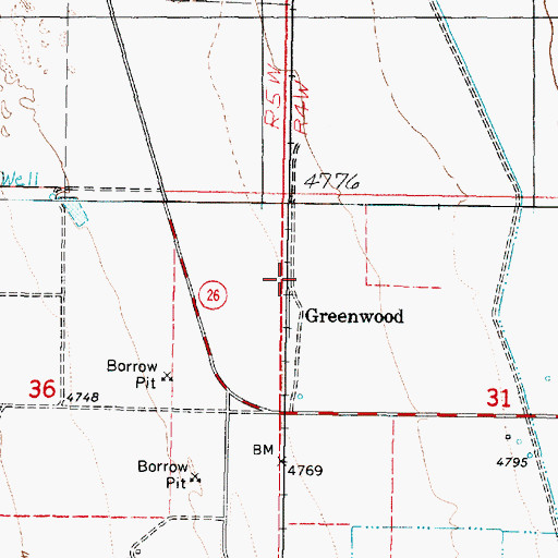 Topographic Map of Greenwood, UT