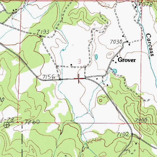 Topographic Map of Grover, UT