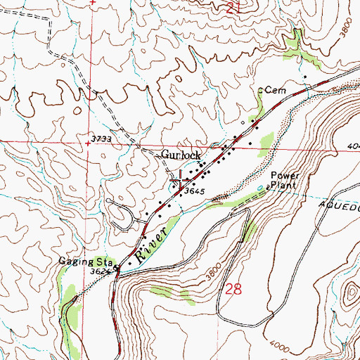 Topographic Map of Gunlock, UT