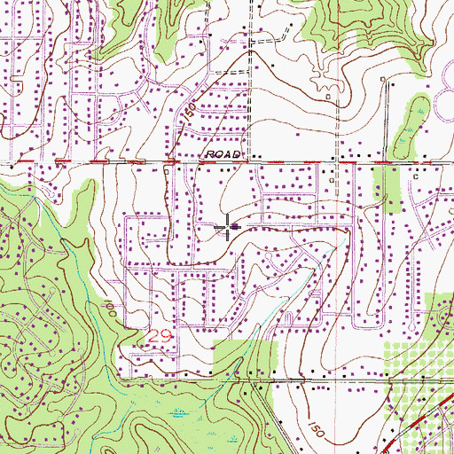 Topographic Map of Saint Vincent De Paul Catholic Church, AL