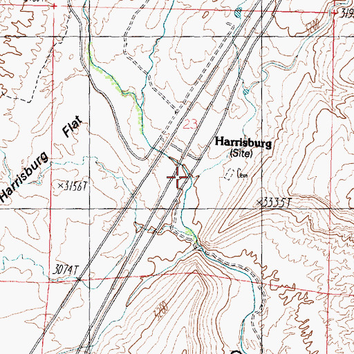 Topographic Map of Harrisburg, UT