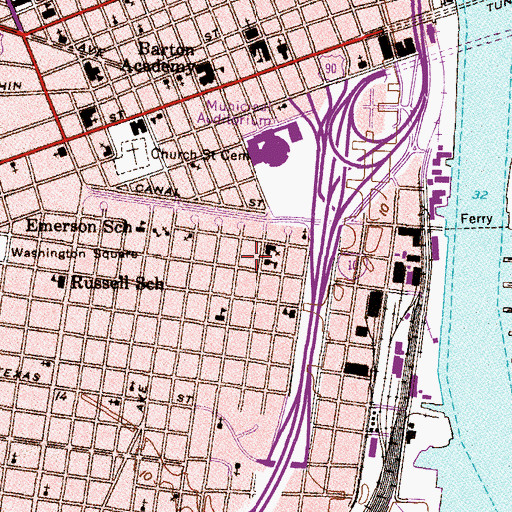 Topographic Map of Saint Vincents Academy, AL