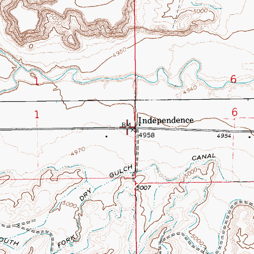 Topographic Map of Independence, UT
