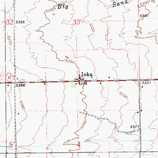 Topographic Map of Ioka, UT