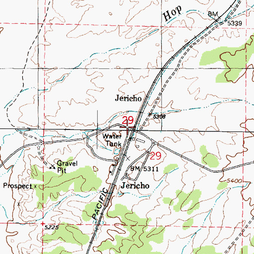 Topographic Map of Jericho, UT