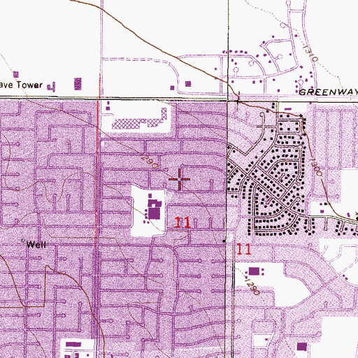 Topographic Map of Country Gable Park, AZ