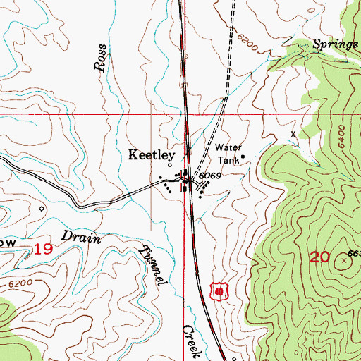 Topographic Map of Keetley, UT