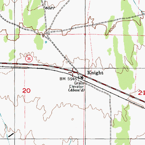 Topographic Map of Knight, UT