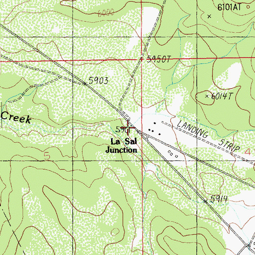 Topographic Map of La Sal Junction, UT