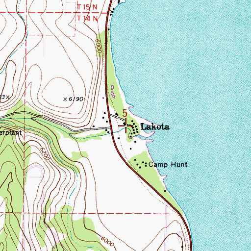 Topographic Map of Lakota, UT