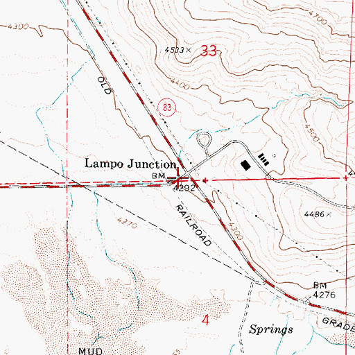 Topographic Map of Lampo Junction, UT