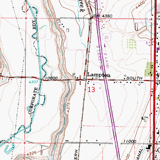 Topographic Map of Lampton, UT