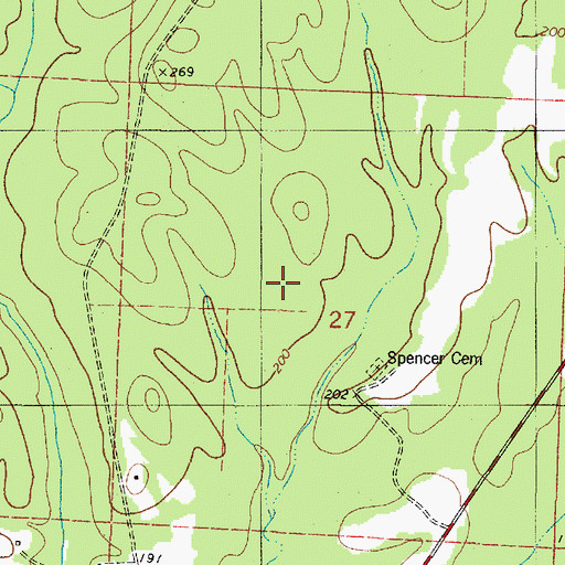 Topographic Map of Sam Acre, AL
