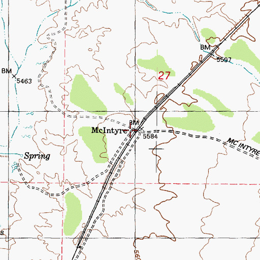 Topographic Map of McIntyre, UT