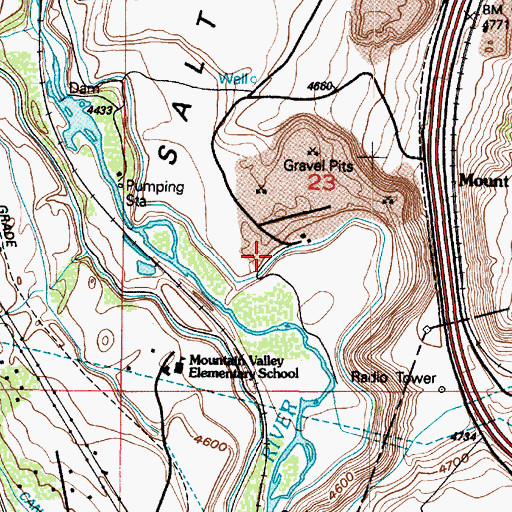 Topographic Map of Nash, UT