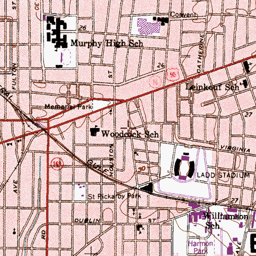 Topographic Map of Sanctified Church (historical), AL
