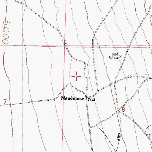 Topographic Map of Newhouse, UT