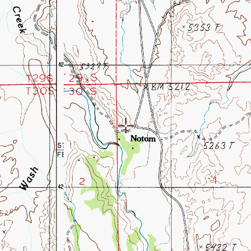 Topographic Map of Notom, UT