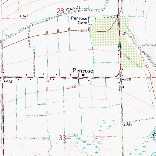 Topographic Map of Penrose, UT
