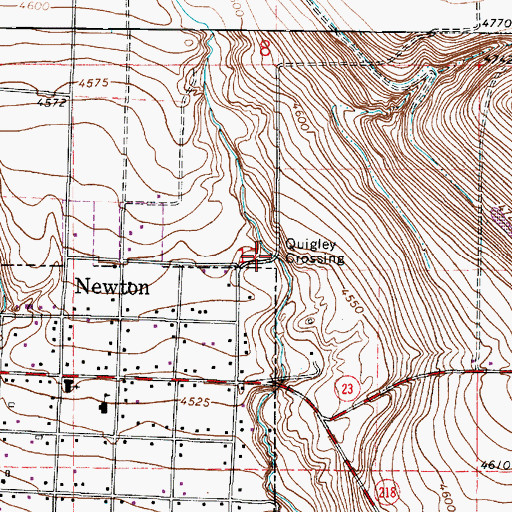 Topographic Map of Quigley Crossing, UT