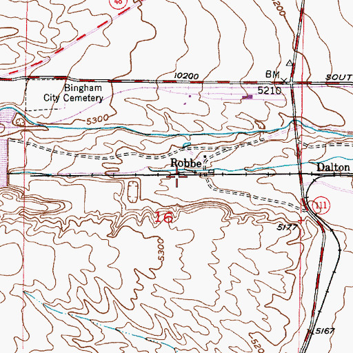 Topographic Map of Robbe, UT