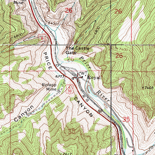 Topographic Map of Royal, UT
