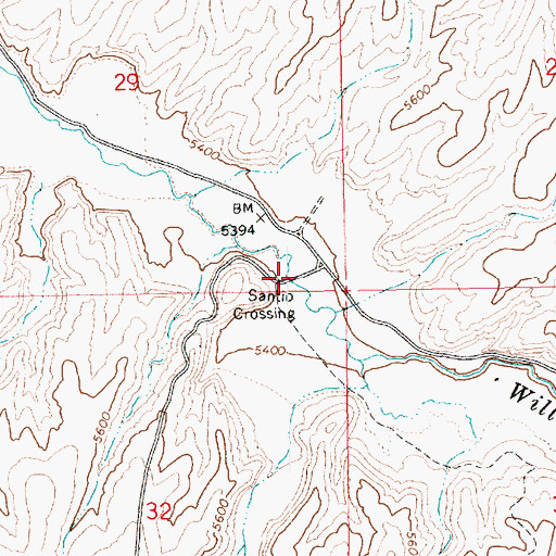 Topographic Map of Santio Crossing, UT