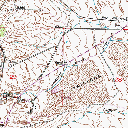Topographic Map of Snyder, UT
