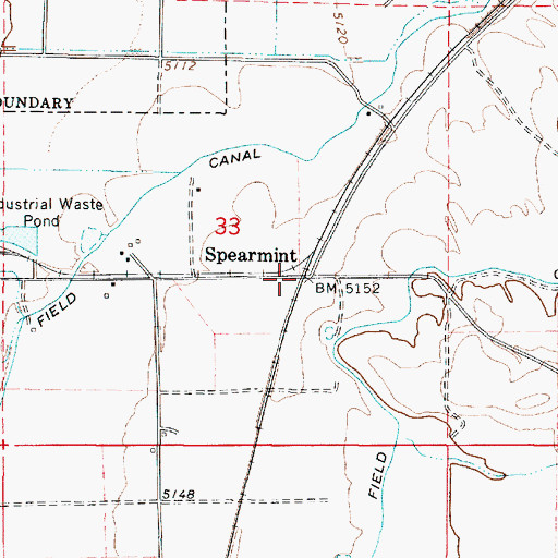 Topographic Map of Spearmint, UT