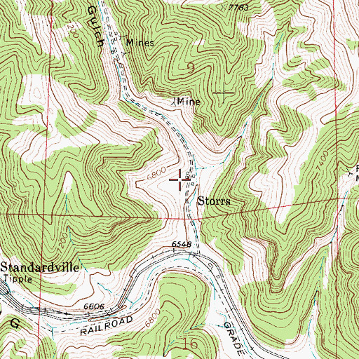 Topographic Map of Storrs, UT