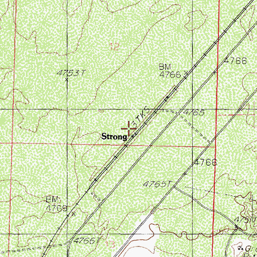 Topographic Map of Strong, UT