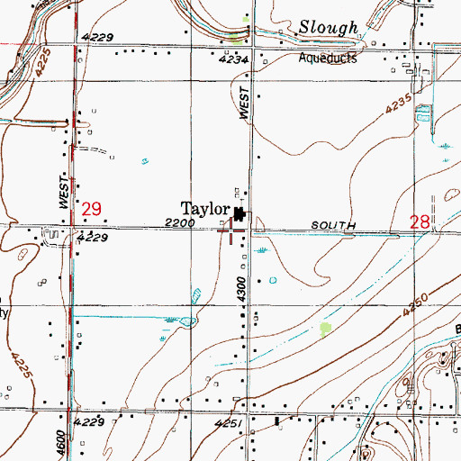 Topographic Map of Taylor, UT