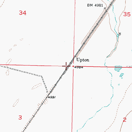 Topographic Map of Upton, UT